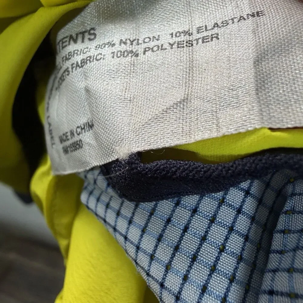 Greyson Newago Pac Lite Hooded Jacket Mens Large Yellow 1/4 Zip Packable Golf